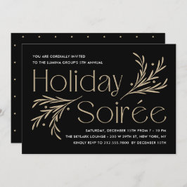Invitación Lavish Soirée Editable Color Holiday Party
