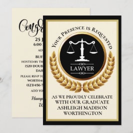 Invitación Law School Graduation Invitation