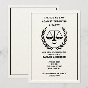 Invitación Law School Graduation Party