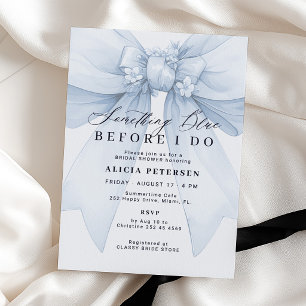 Invitación Lazo azul algo azul antes de que yo haga la ducha