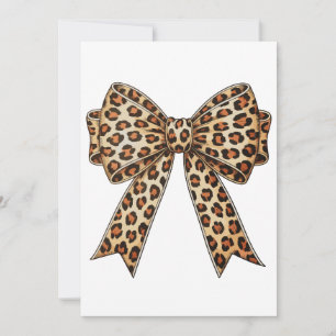 Invitación Lazo Coqueto Sublimación Leopardo Guepardo