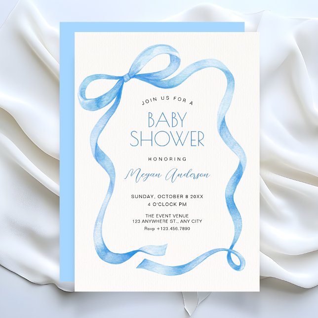 Invitación Lazo de cinta azul (Subido por el creador)