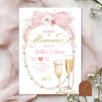 Lazo de Coqueta Rosa Perla para Mamá y Mimosa
