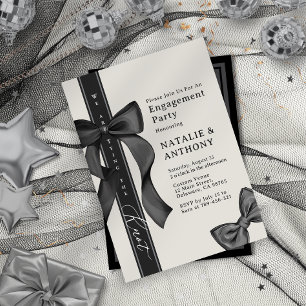 Invitación Lazo de corbata Coquette Nos estamos casando Compr