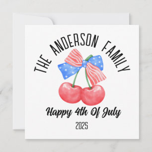 Invitación Lazo de la bandera americana linda Personalizado N