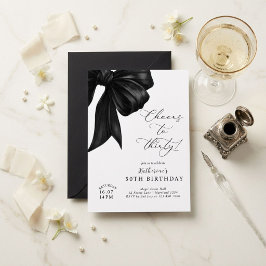 Invitación Lazo Negro Cumpleaños 30