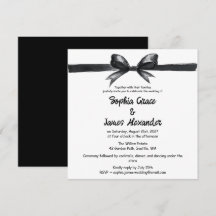 Lazo negro y blanco | Boda elegante | Monocromo