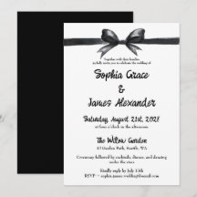 Lazo negro y blanco | Boda elegante | Monocromo