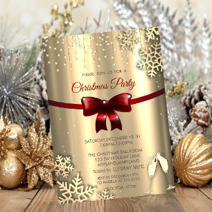 Invitación Lazo Rojo,Cocopelos,Gafas Compañía de Navidad de O