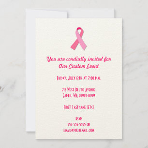 Invitación Lazo rosa
