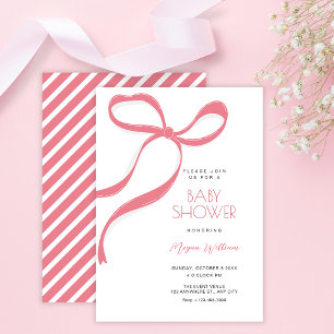 Invitación Lazo rosa