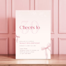 Lazo Rosa Feliz Cumpleaños Treinta 30 Aniversario