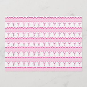 Invitación Lazo Rosa Pastel Patrón Sin Costuras – Estética Bo