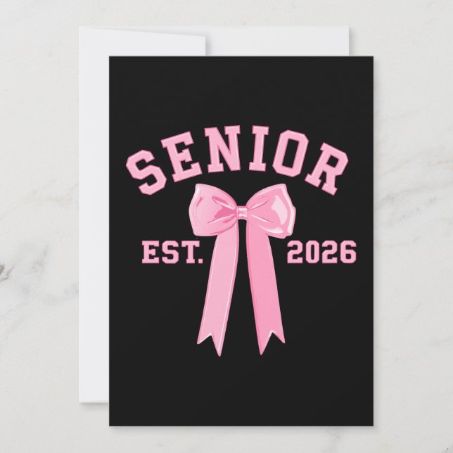 Invitación Lazo Rosa Senior 2026 (Anverso)
