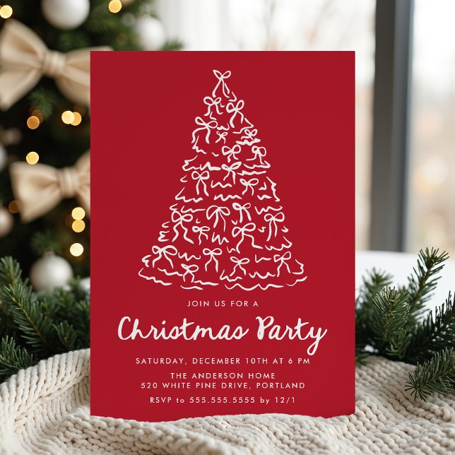 Invitación Lazos caprichosos para árbol de Navidad Fiesta de  (Subido por el creador)