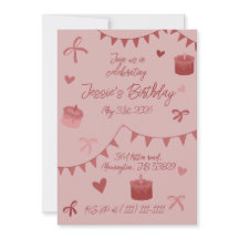 Lazos rojos, pasteles y corazones 