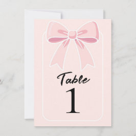 Invitación Lazos Rosados Lindo Coquette Encantador Número de