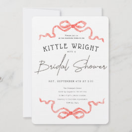 Invitación Lazos y roma ducha de novias