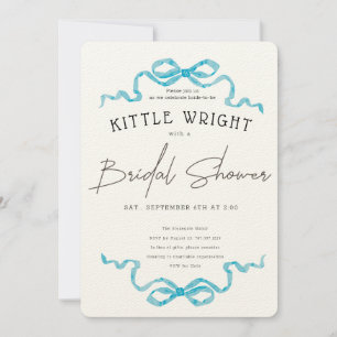 Invitación Lazos y roma ducha de novias