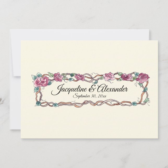 Invitación LC Insertar caligrafía de expresiones de Audrey Je (Anverso)