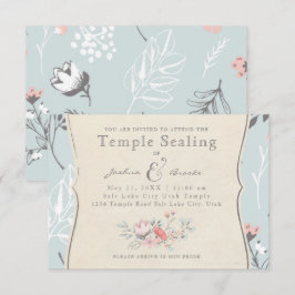 Invitación LDS TEMPLE SEALING CARD | Vintage Bicycle Love