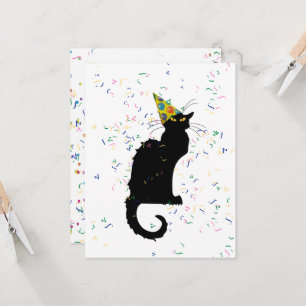 Invitación Le Chat Noir Feliz Cumpleaños