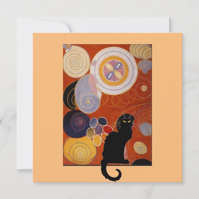 Invitación Le Chat Noir y Hilma ap Klint, (Anverso)