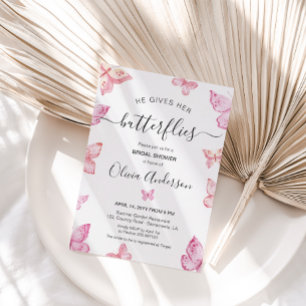 Invitación Le da una ducha de mariposas