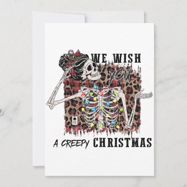 Invitación Le Deseamos Un Meme De Skeleton Para Navidades Aso (Anverso)