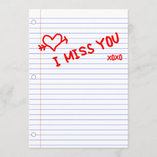 Invitación le falto: papel del cuaderno