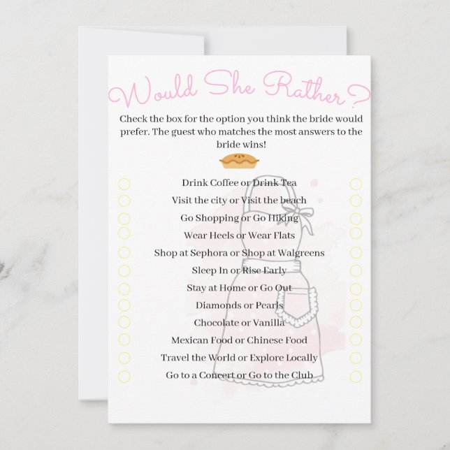 Invitación ¿Le Gustaría? (Anverso)