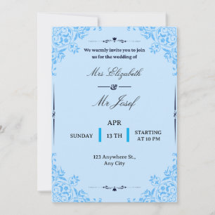 Invitación Le invitamos cordialmente a la boda de