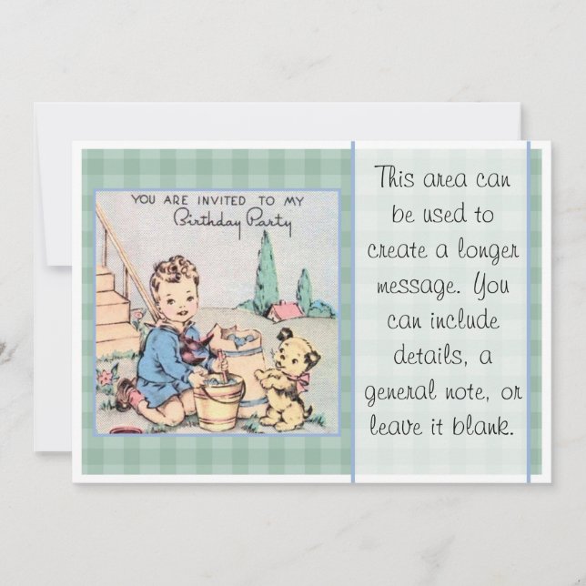Invitación Le invitan a mi fiesta de cumpleaños (Anverso)