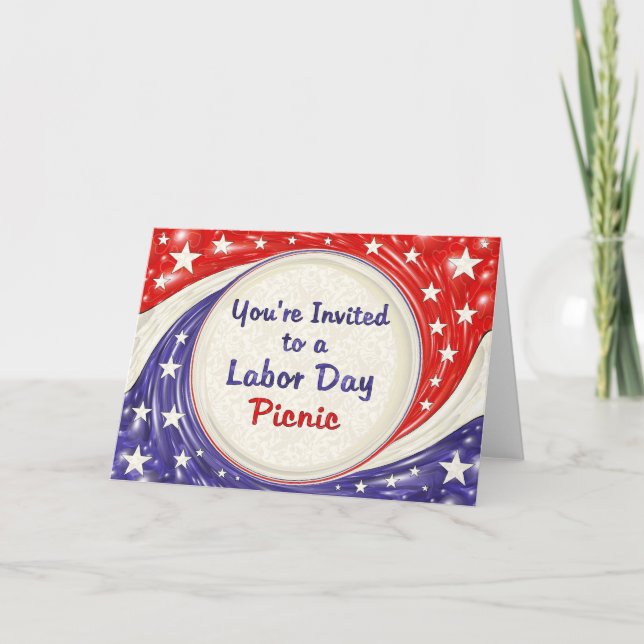 Invitación Le invitan a una comida campestre del Día del (Anverso)