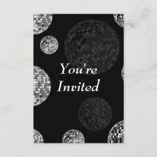 Invitación Le invitan - las bolas de discoteca