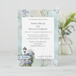 Invitación Le Jardin (el jardín) Bonito Boda Floral
