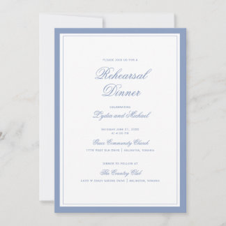 Invitación Leaf Crest Monogram | Scalloped Rehearsal Dinner