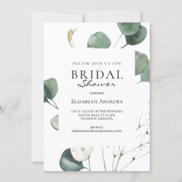 Invitación Leafy Bridal Shower Einladung