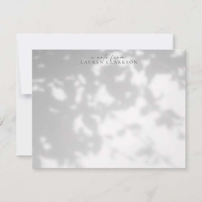 Invitación Leafy Shadow Effect Note Card (Anverso)