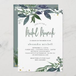 Invitación Leafy Watercolor | Brunch nupcial