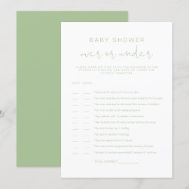 Invitación LEAH Pastel Green Sobre El Juego De Baby Shower