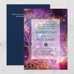 Invitación LeahG Elegant Moda Bar Mitzvah Moda judía Torah