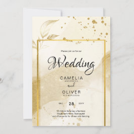 Invitación LeahG Resumen del BODA de Perla Dorada de Alcohol