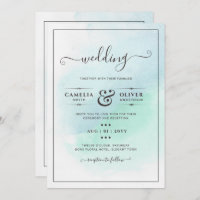 LeahG Sea Glass Turquoise Verde azulado Blue Weddi