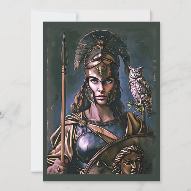 Invitación "Lealtad Feroz de Atenea" Retrato Colorido    (Anverso)