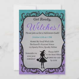 Invitación ¡Lean, brujas! Halloween Party