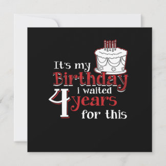 Invitación Leaper Leap Year 2020 Leapling Birthday Bday Waite