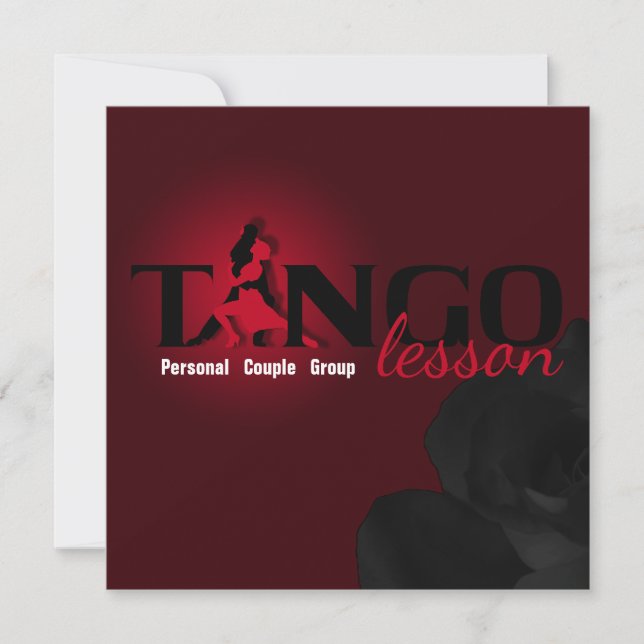 Invitación Lección de Tango - Tarjeta, Invitar (Anverso)