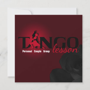 Invitación Lección de Tango - Tarjeta, Invitar