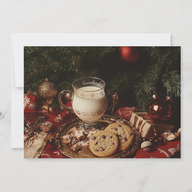 Invitación Leche clásica y cookies (Anverso)